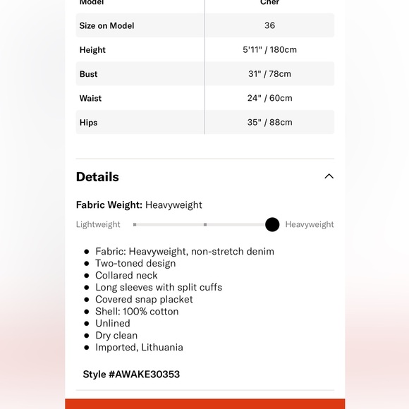 A.w.a.k.e mode denim two toned short jacket 38 with tags - Picture 8 of 8